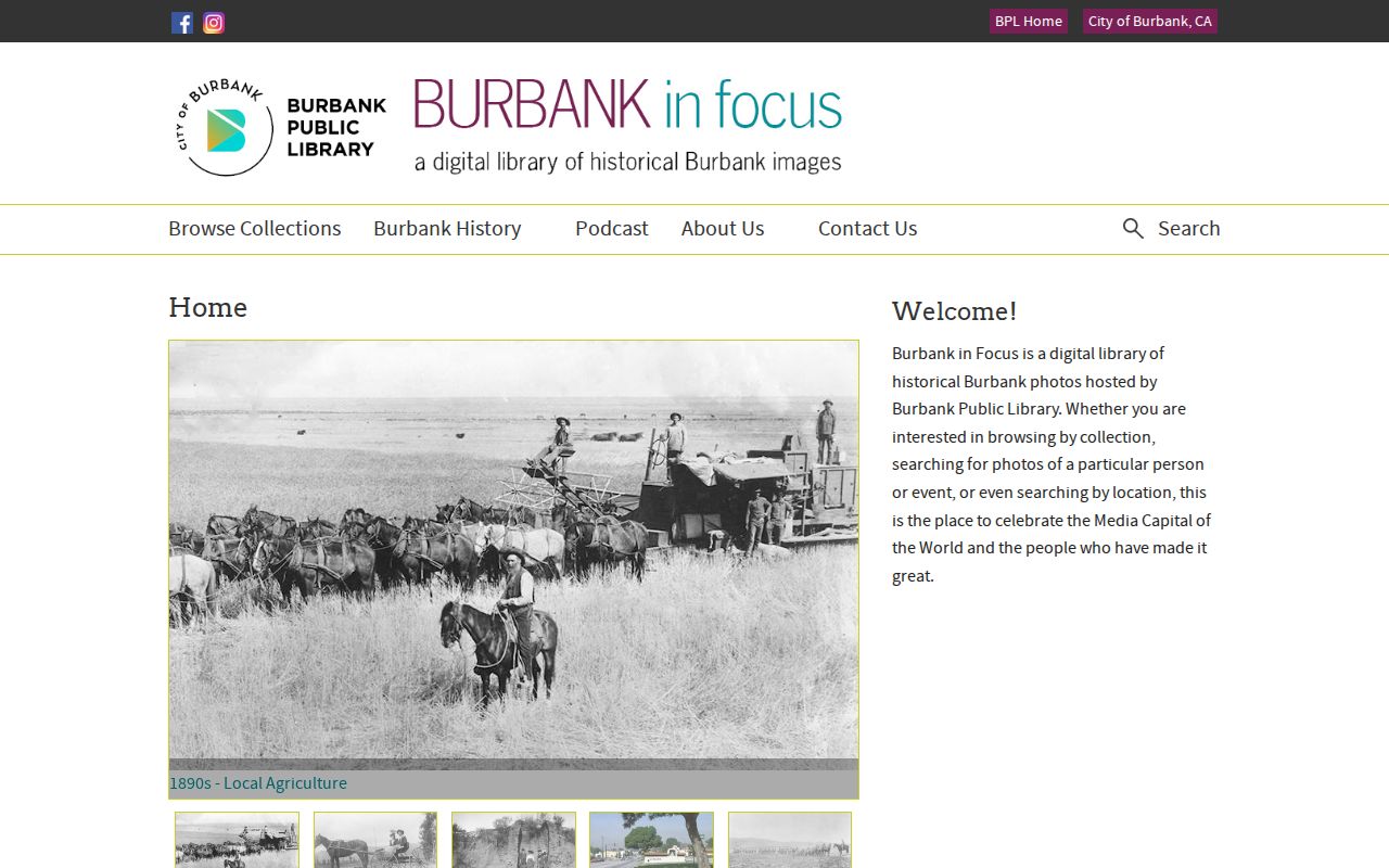 Burbank people directories Burbank in Focus historical photo database